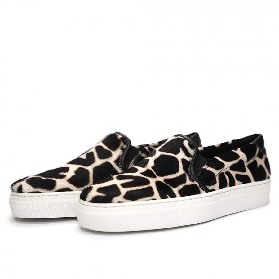 SLIP ON GIRAFFE PONY LEATHER